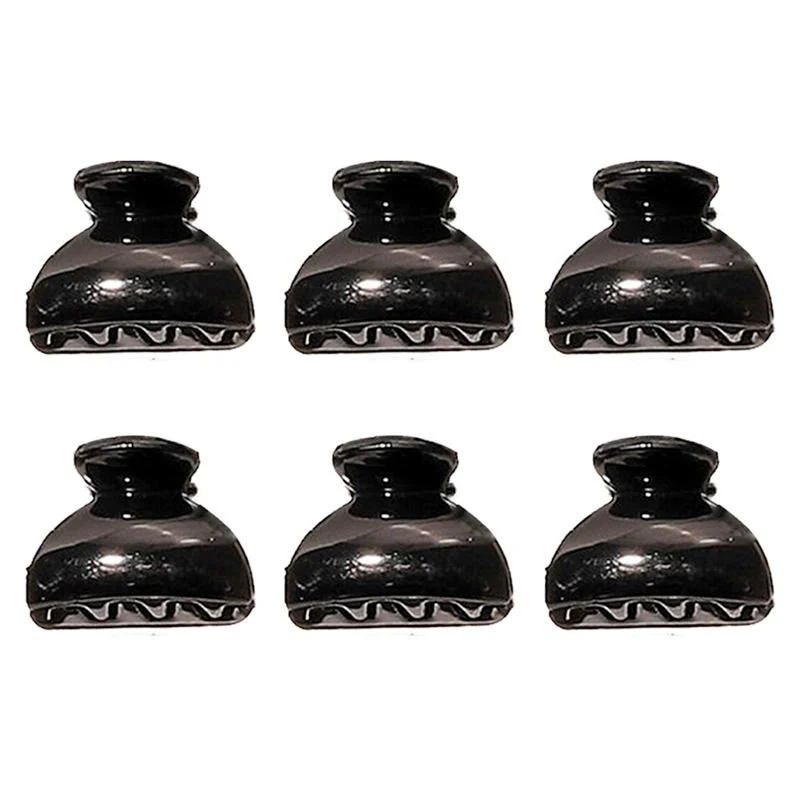 Mini Haarspangen – 6er Pack Schwarz 2,5 cm