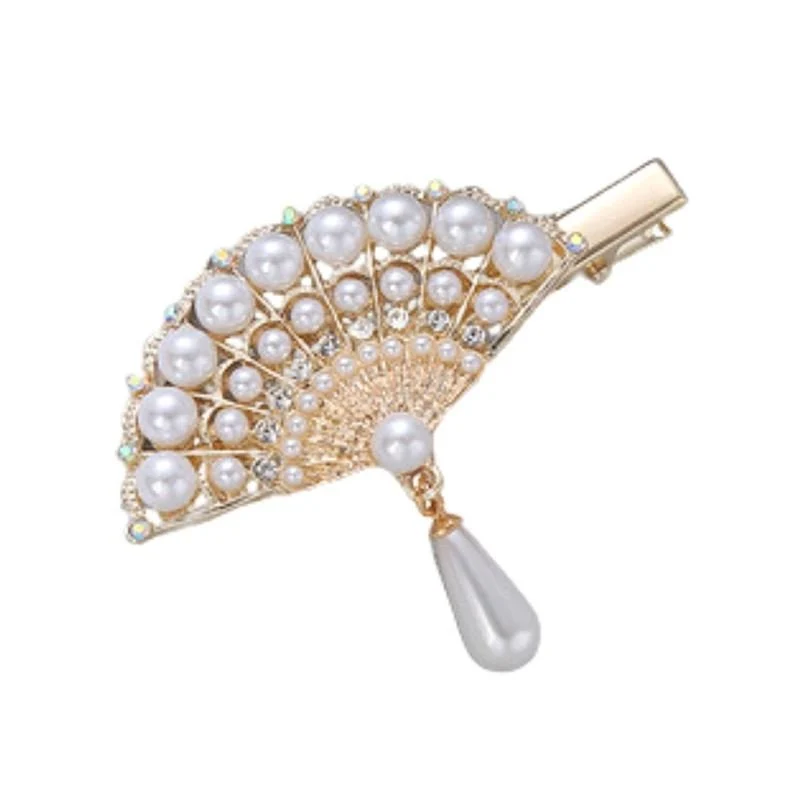 Haarspange – goldfarben mit Strass & Perlen – Chris Rubin Sofia