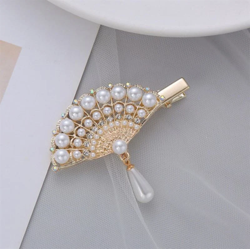 Haarspange – goldfarben mit Strass & Perlen – Chris Rubin Sofia