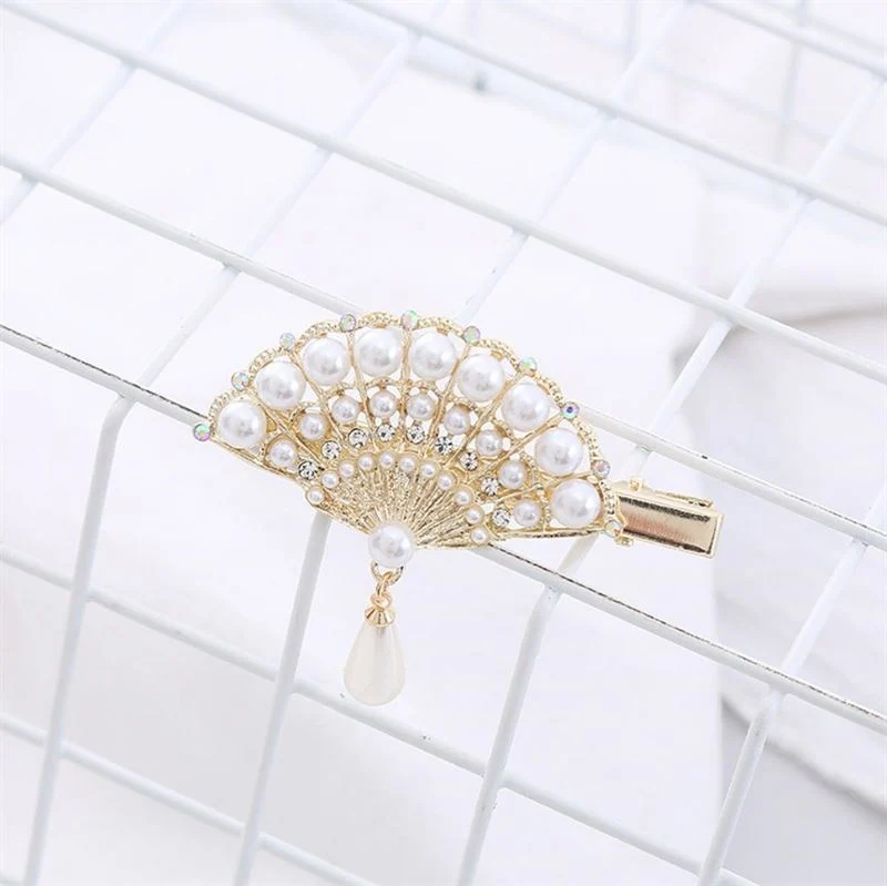 Haarspange – goldfarben mit Strass & Perlen – Chris Rubin Sofia