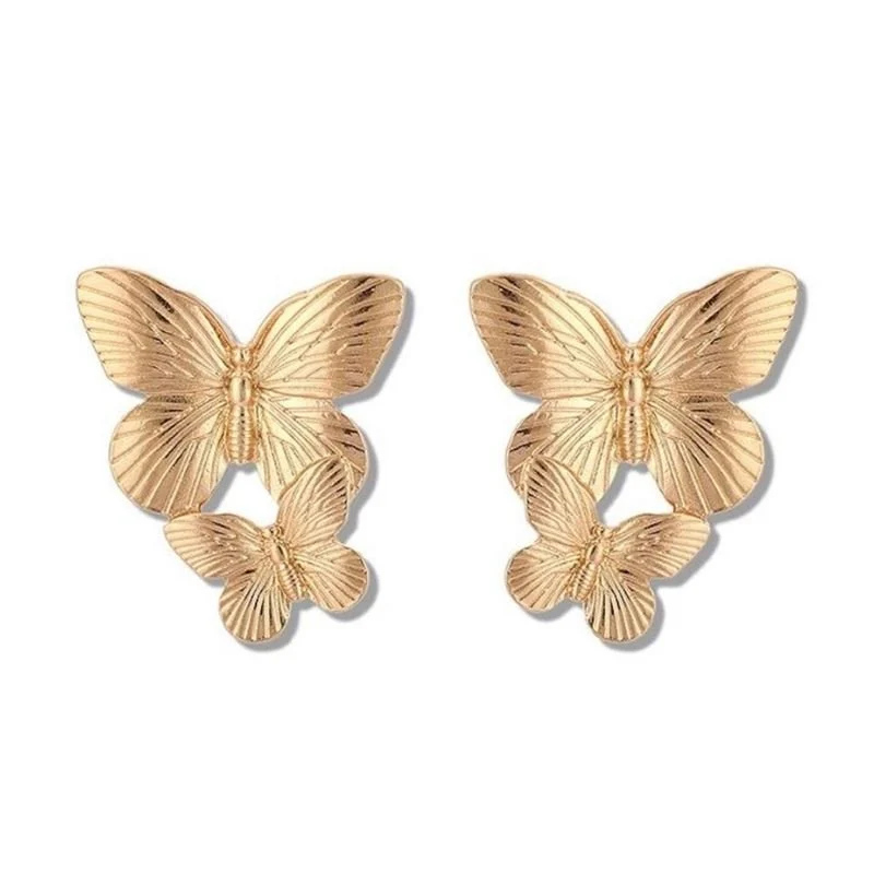 Schmetterlingsohrringe Butterflies von Chris Rubin in Gold