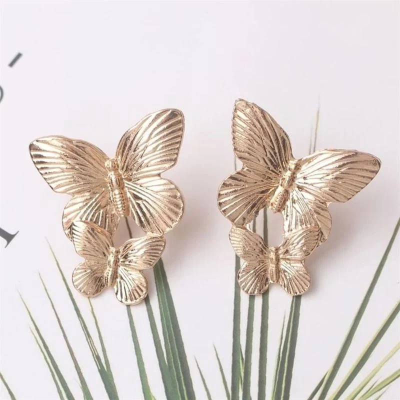 Schmetterlingsohrringe Butterflies von Chris Rubin in Gold