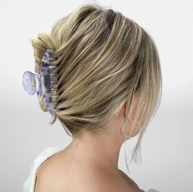 Chris Rubin Haarspange – Daze Flieder-Blau Marmor