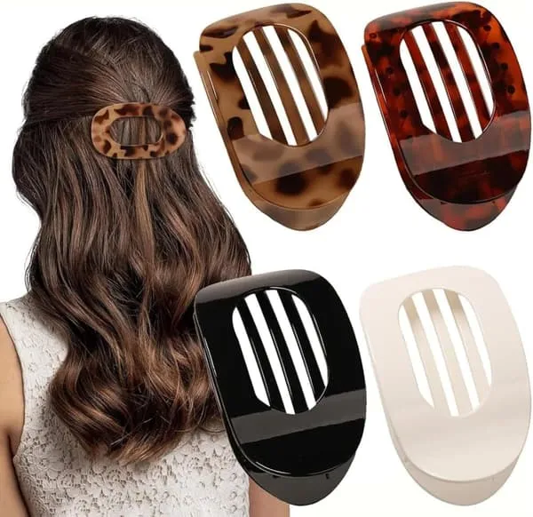 SOHO 4er-Pack flache Haarspangen – starker Halt, ergonomisches Design & perfekt für dickes, feines und lockiges Haar – Stil 2