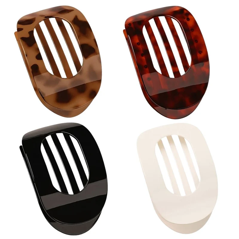 SOHO 4er-Pack flache Haarspangen – starker Halt, ergonomisches Design & perfekt für dickes, feines und lockiges Haar – Stil 2
