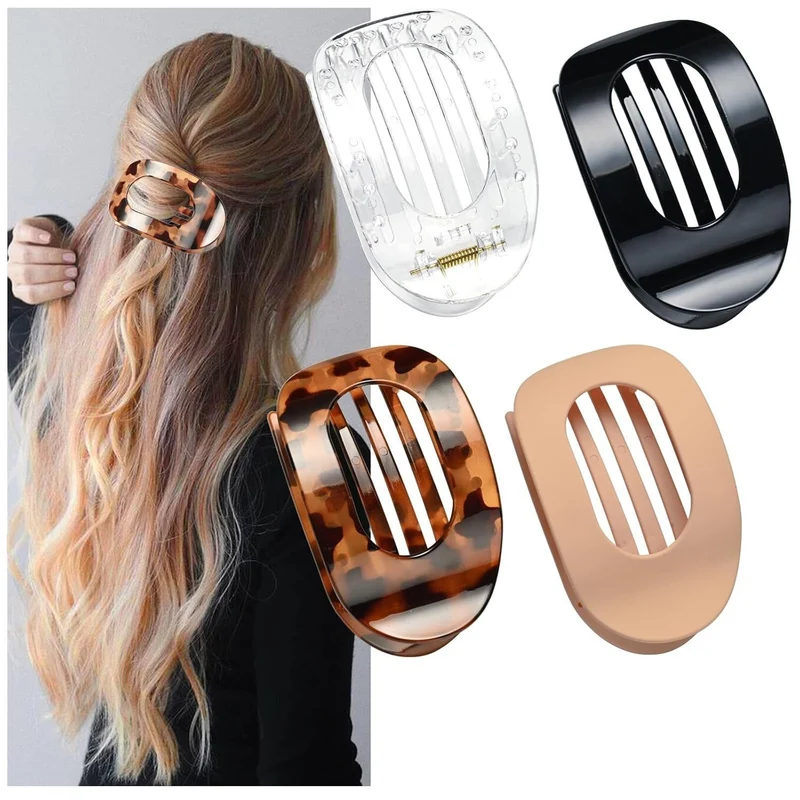 SOHO 4er-Pack flache Haarspangen – starker Halt, ergonomisches Design & perfekt für dickes, feines und lockiges Haar – Stil 3