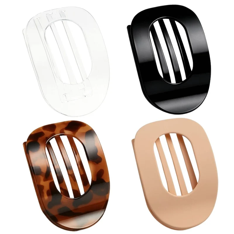 SOHO 4er-Pack flache Haarspangen – starker Halt, ergonomisches Design & perfekt für dickes, feines und lockiges Haar – Stil 3