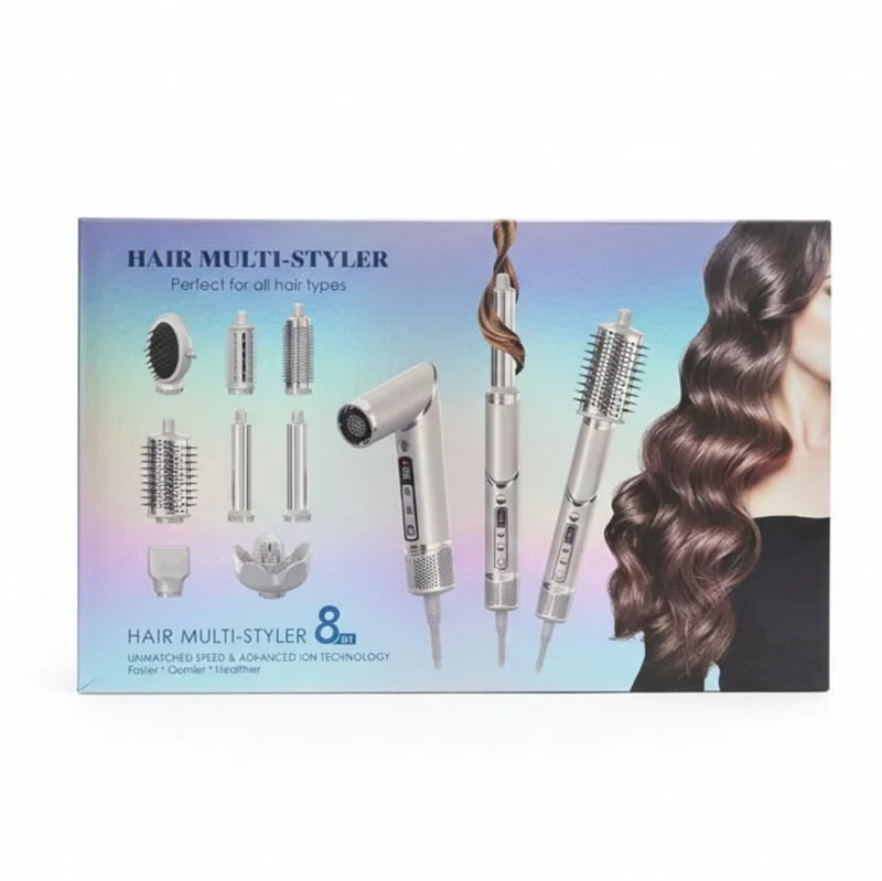 UNIQ 8-in-1 MultiStyler 2.0 – Profi Warmluft-Styler & Haartrockner Bürste