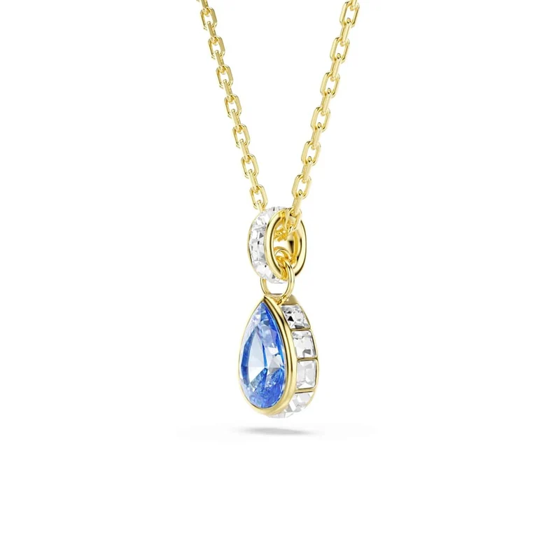 Swarovski Chroma Halskette in Goldoptik mit blauem Kristallanhänger 5757786