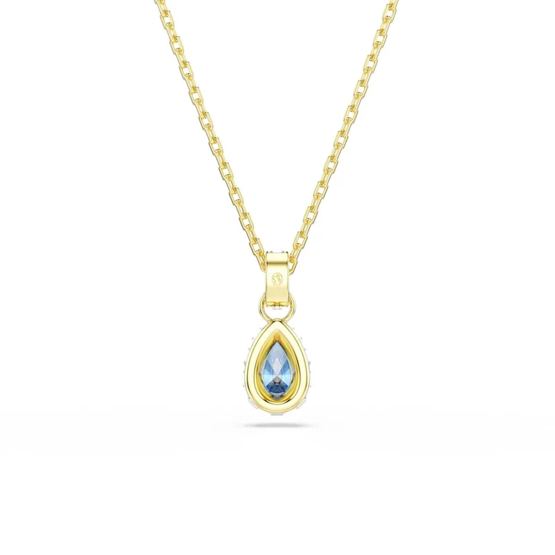 Swarovski Chroma Halskette in Goldoptik mit blauem Kristallanhänger 5757786