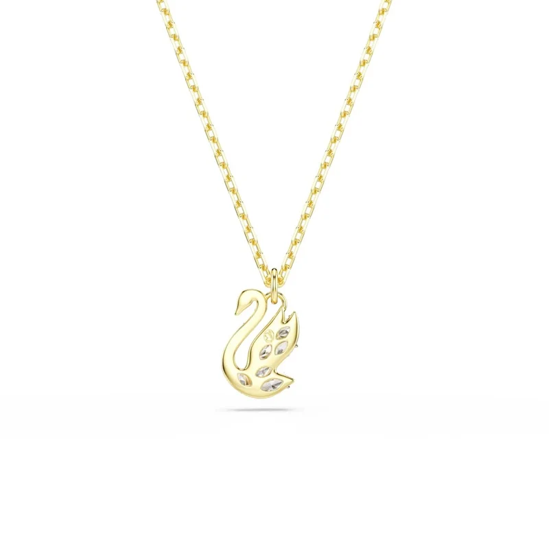 Swarovski Schwanen-Pavé-Halskette in Goldoptik 5754626