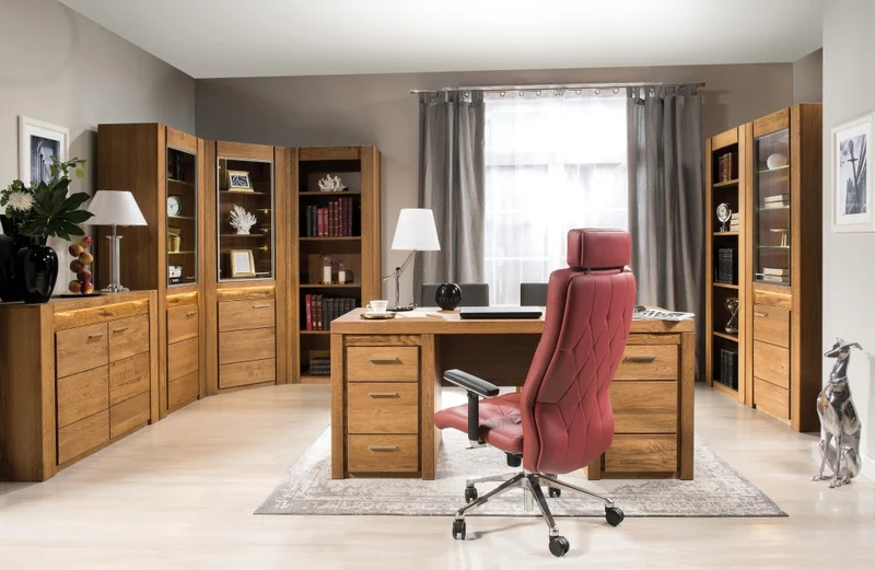 Vitrine aus rustikalem Eichenholz VELVET 16 | LoftStory