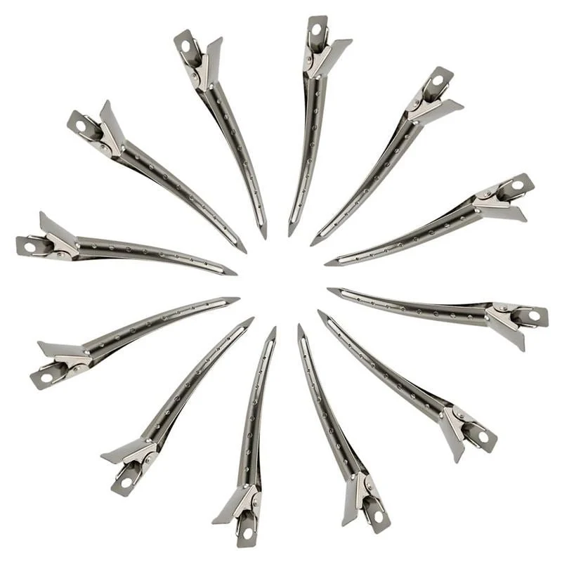 Metall-Haarclips SOHO Duck zum Abteilen und Stylen, 12 Stück