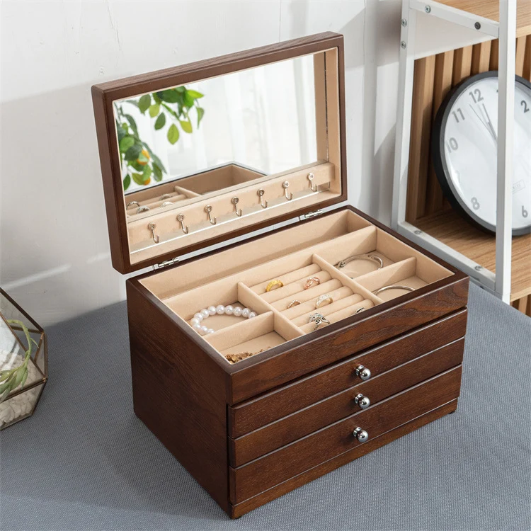Schmuckkasten Holz Mit Glasdeckel