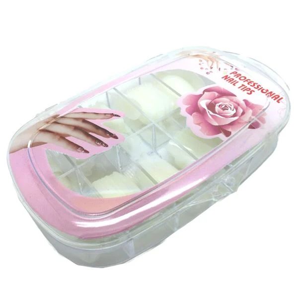 Künstliche Nägel – French Tips Naturfarben – 100er Pack