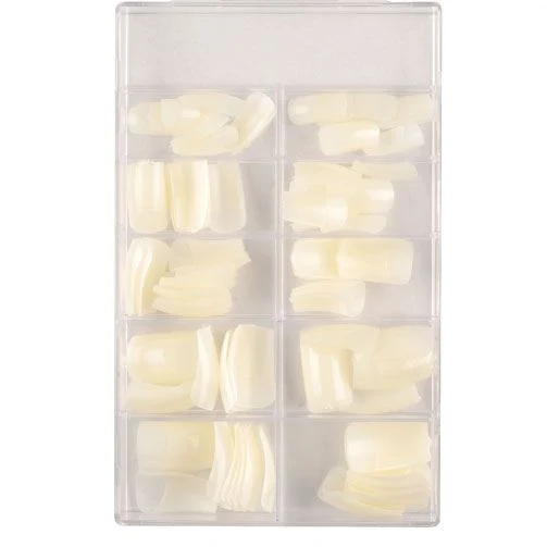 Künstliche Nägel – French Tips Naturfarben – 100er Pack