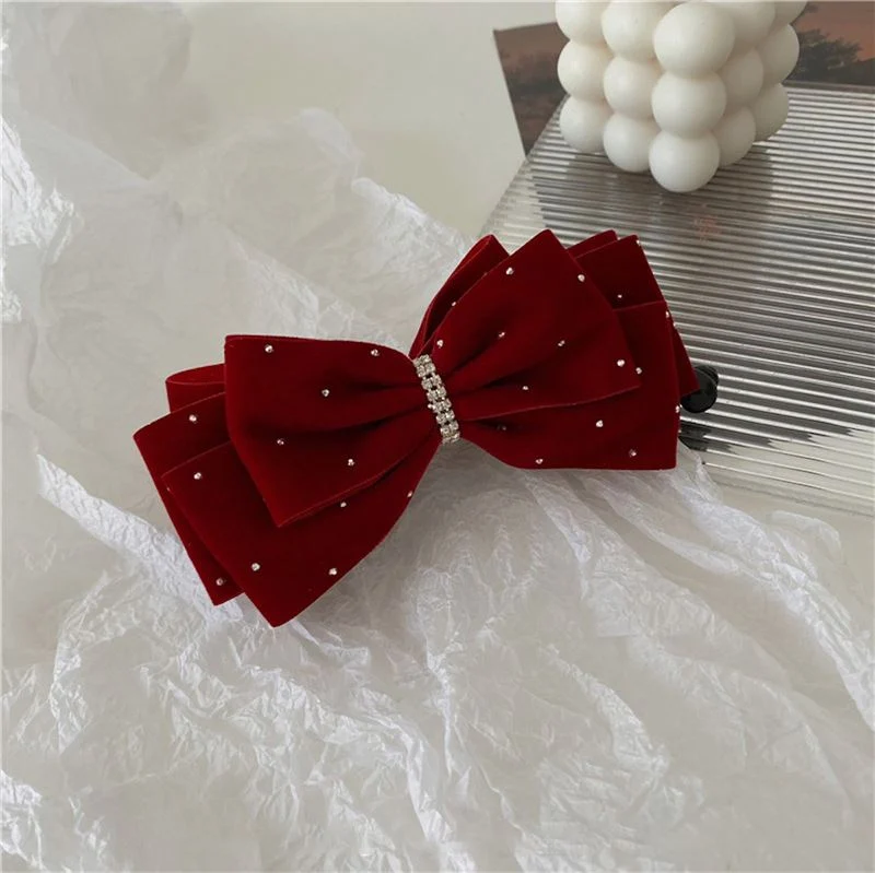 Soho Cady Bow Bananen Haarclip - Rot