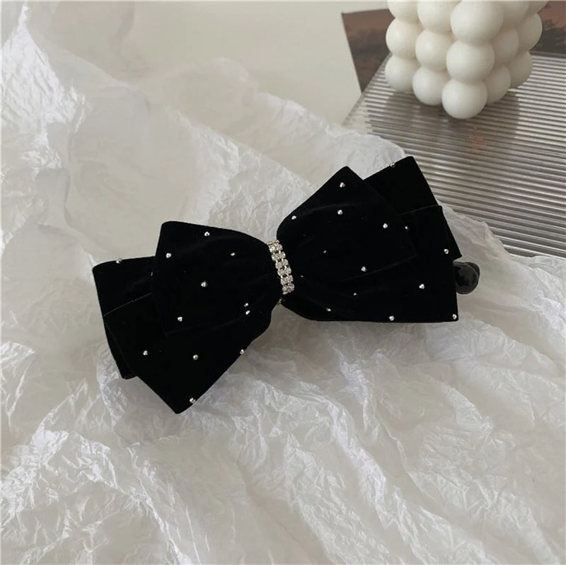 Soho Cady Bow Bananen Haarclip - schwarz