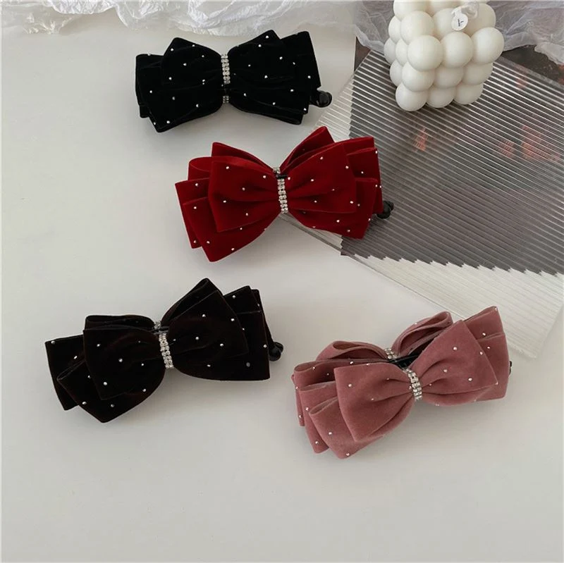 Soho Cady Bow Bananen Haarclip - schwarz