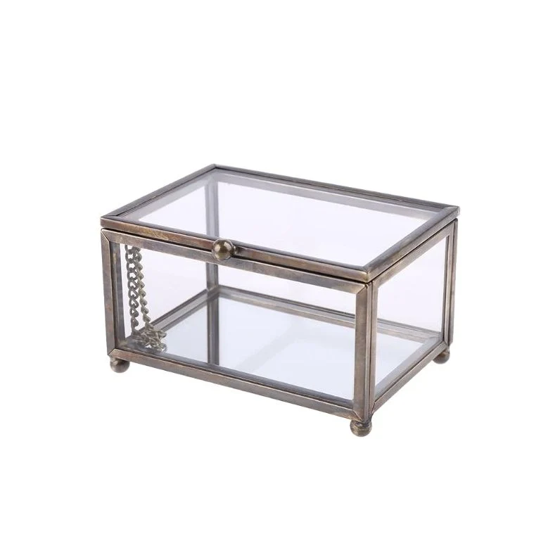 Schmuckkästchen Glas Silber