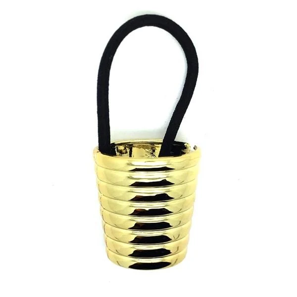 Haargummi mit Manschette – goldfarben