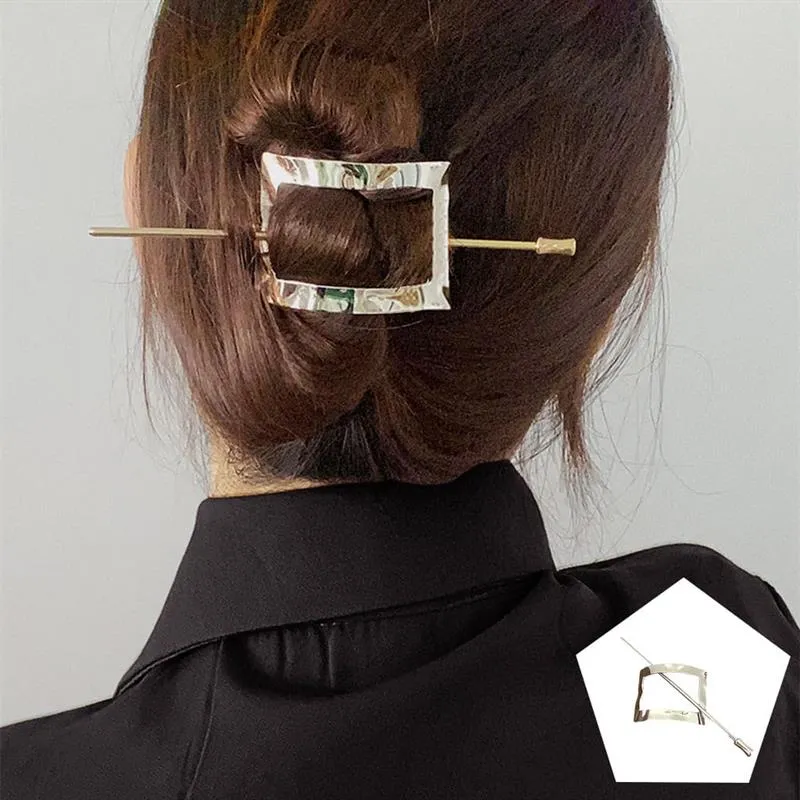 Chris Rubin Haarspange – Rechteckig – Silber