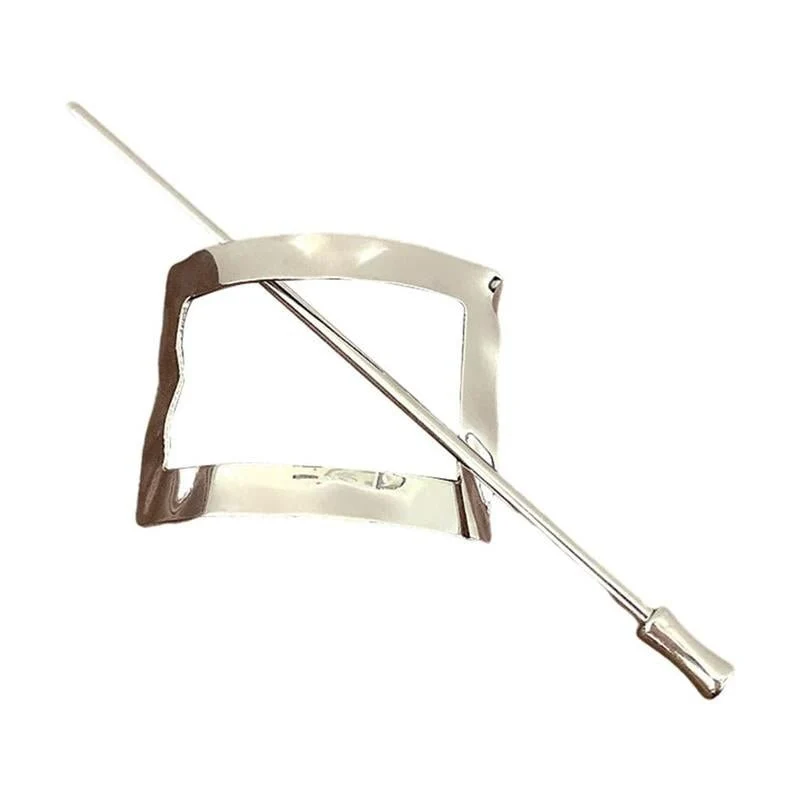 Chris Rubin Haarspange – Rechteckig – Silber