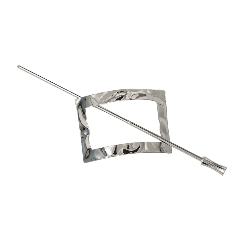 Chris Rubin Haarspange – Rechteckig – Silber