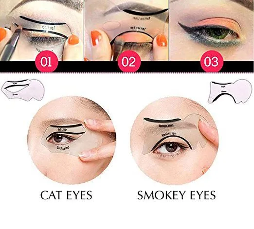 Eyeliner Schablone – für Cat Eyes & Smokey Eyes – 2er Pack