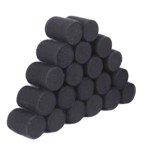 Schlaf-Lockenwickler – Klettverschluss – Schwarz – 6er Pack