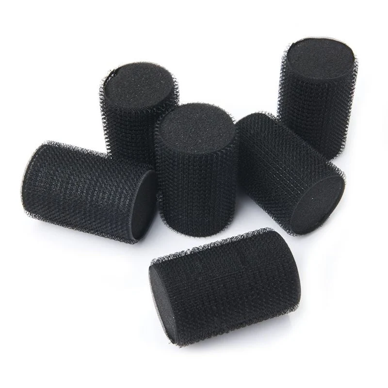 Schlaf-Lockenwickler – Klettverschluss – Schwarz – 6er Pack