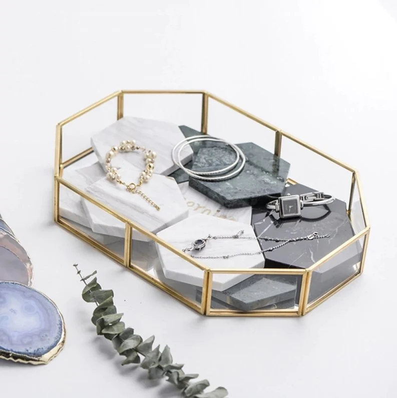 Schmuckkästchen Glas Gold