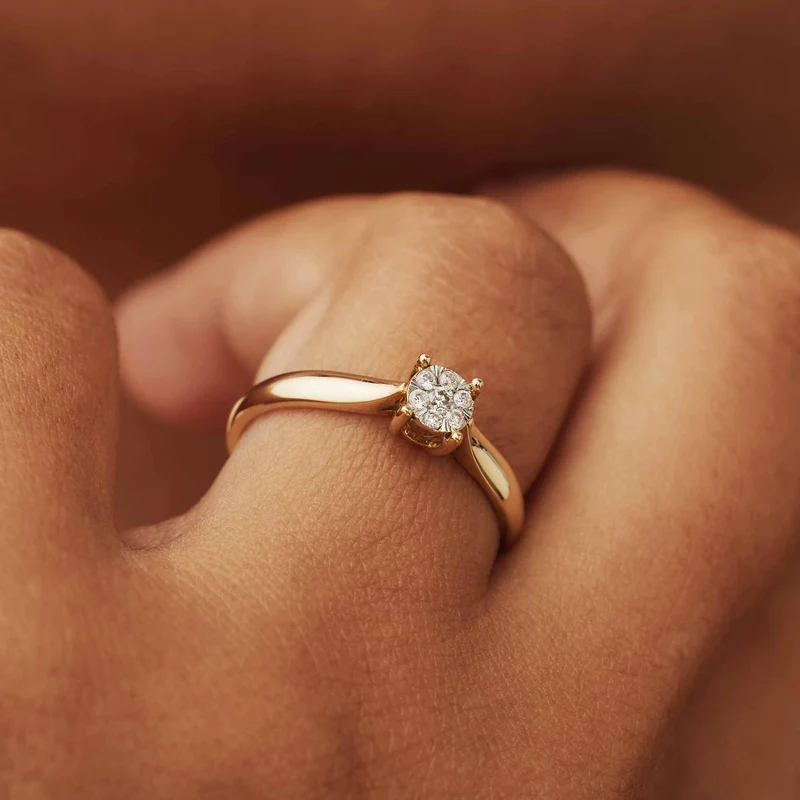 Isabel Bernard De la Paix Hanaé 14 Karat | Gold Ring | Diamant 0.08 Karat | IBD330007-50