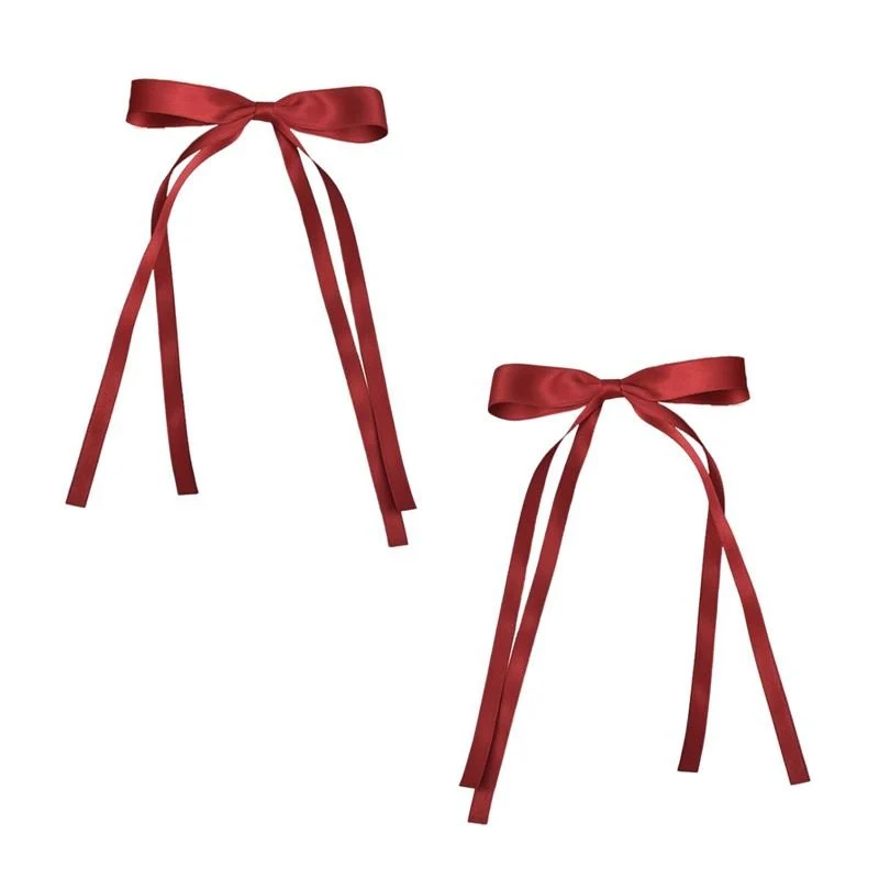 Soho Isa Bow Hair Clips - rot