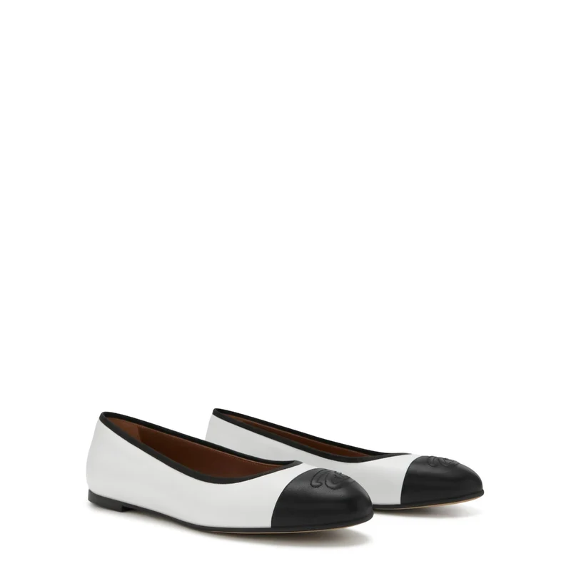 Isabel Bernard Vendôme Ynes Weiß Kalbsleder Ballerinas IB51011-071-36