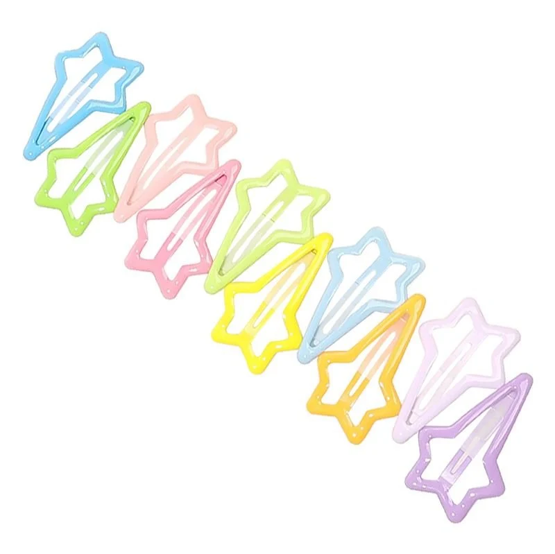 SOHO Haarspange – Stern – 10er Pack Pastellfarben