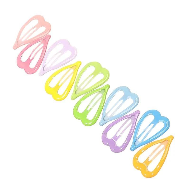 Haarspangen – Herz – Pastellfarben – 10er Pack