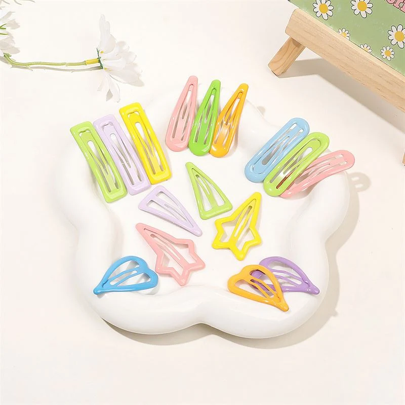 Haarspangen – Herz – Pastellfarben – 10er Pack