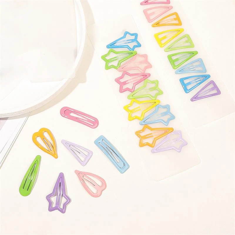Haarspangen – Herz – Pastellfarben – 10er Pack