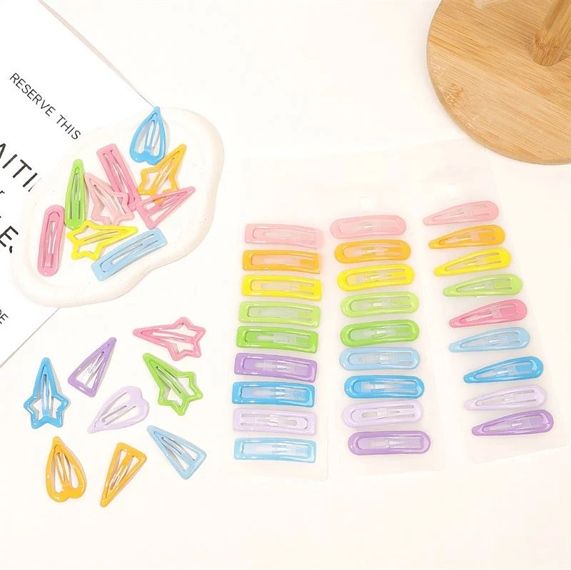 Haarspangen – Herz – Pastellfarben – 10er Pack