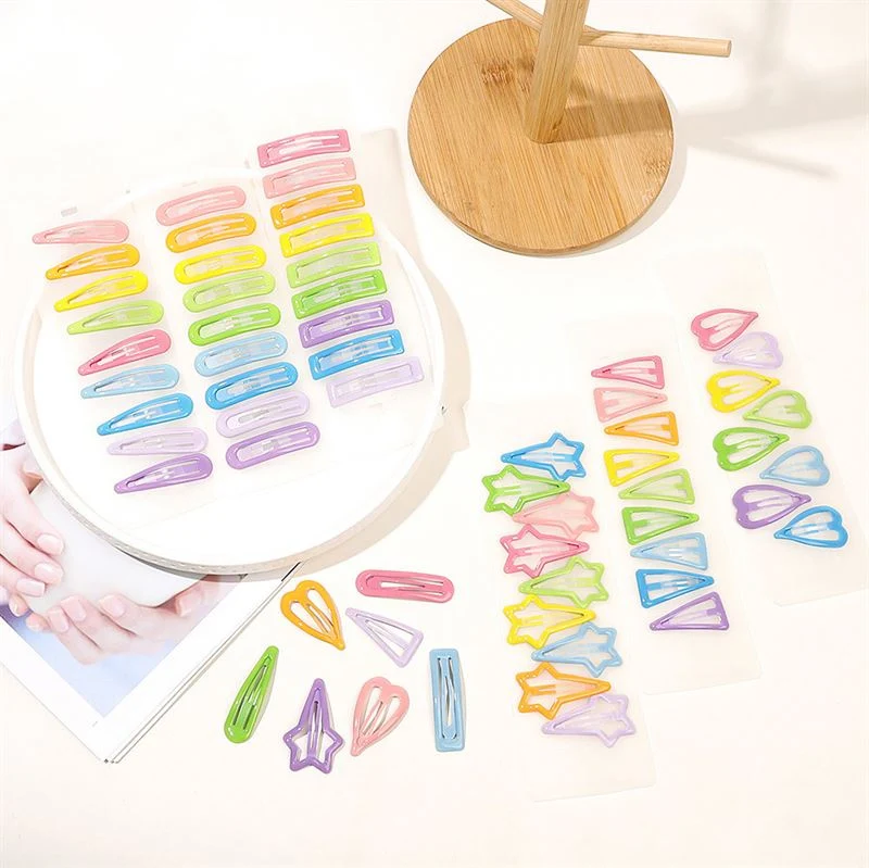 Haarspangen – Herz – Pastellfarben – 10er Pack