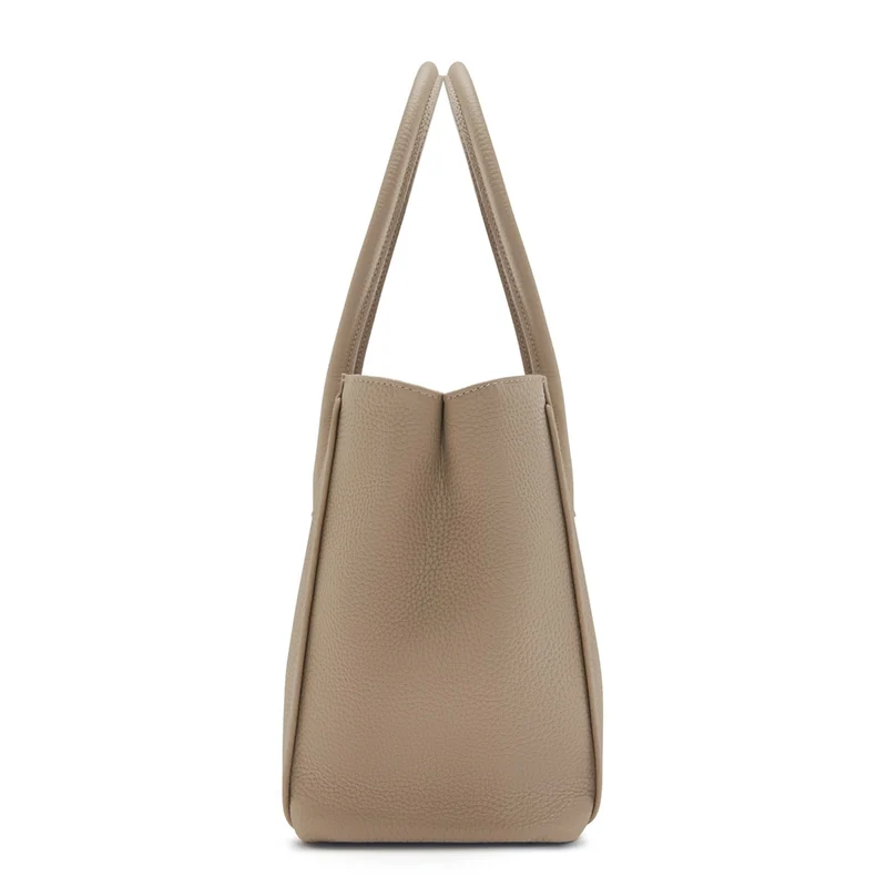 Isabel Bernard Honoré Cloe Midi Taupe Kalbsleder Handtaschen IB25082-078
