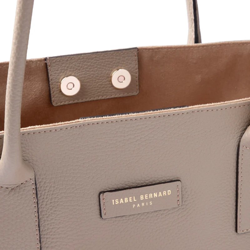 Isabel Bernard Honoré Elin Taupe Kalbsleder Schultertasche IB25111-078