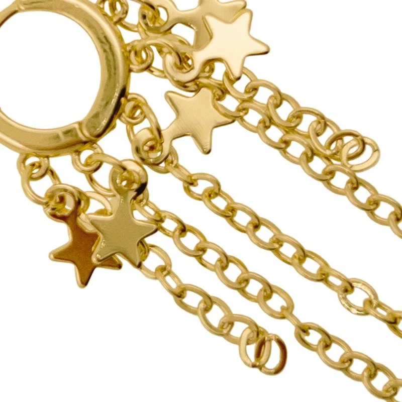 SOHO Stern Ohrringe – Creolen mit Anhänger – goldfarben