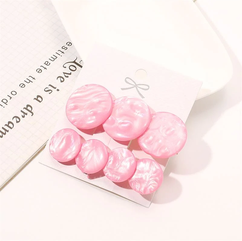 Haarspange pink – SOHO Opal-Muster – 7 cm