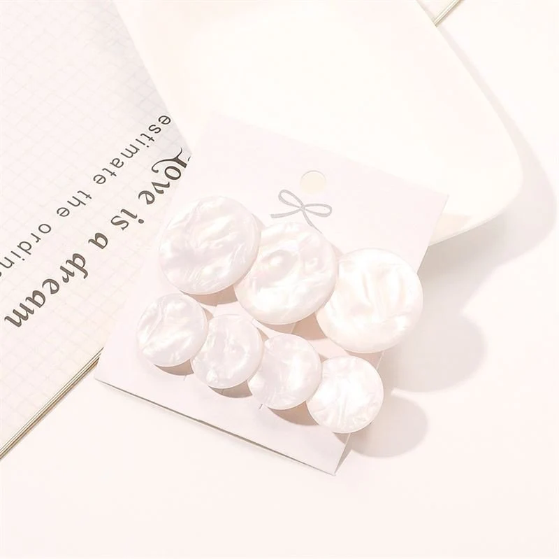 Soho Opal Haarklammern - Weiß