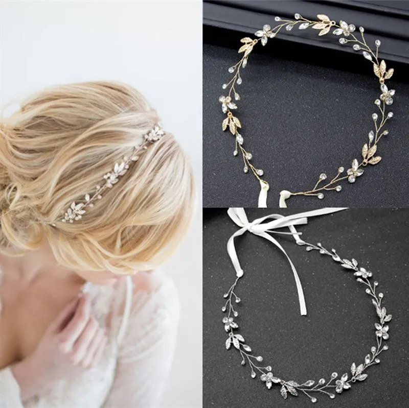 Haarspange – goldfarben mit Strass und Kristall
