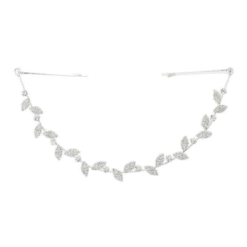 Haarspange Carla – Silberfarben mit Strass und Kristall