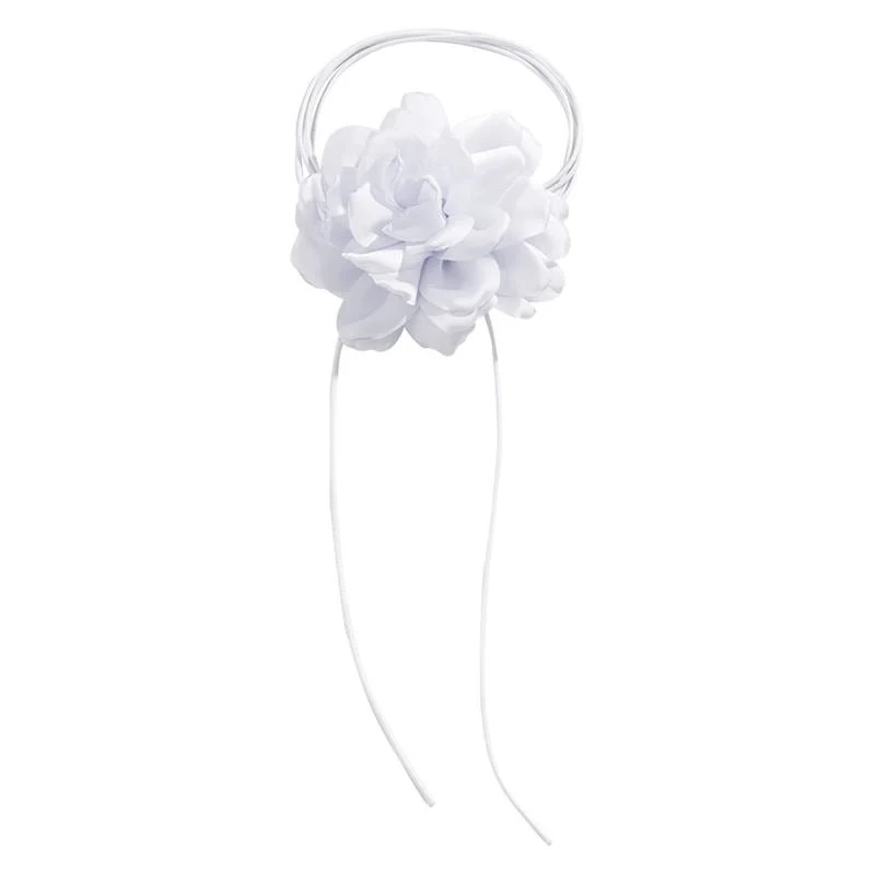 Choker-Halskette mit Rose von SOHO in Weiß