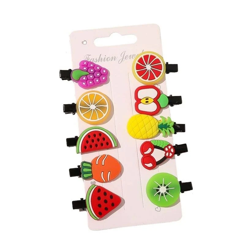 SOHO Haarspangen – Fruchtdesign – 10er Pack